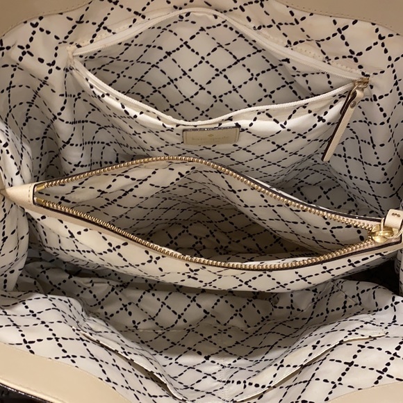 Kate Spade ♠️ New York Cream Shoulder/Tote Bag Ariel Cove Street Ostrichegg EUC - Picture 9 of 16